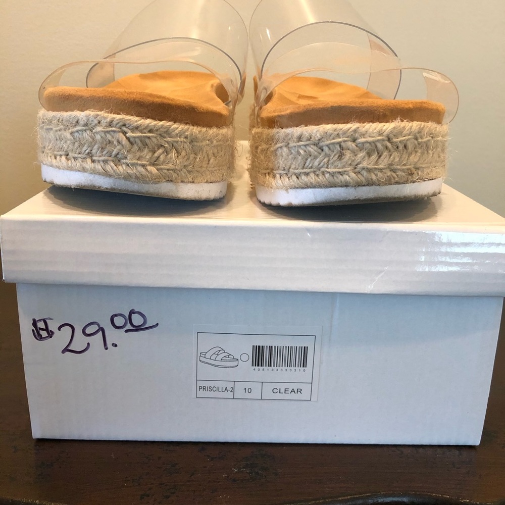 Clear strap sandals